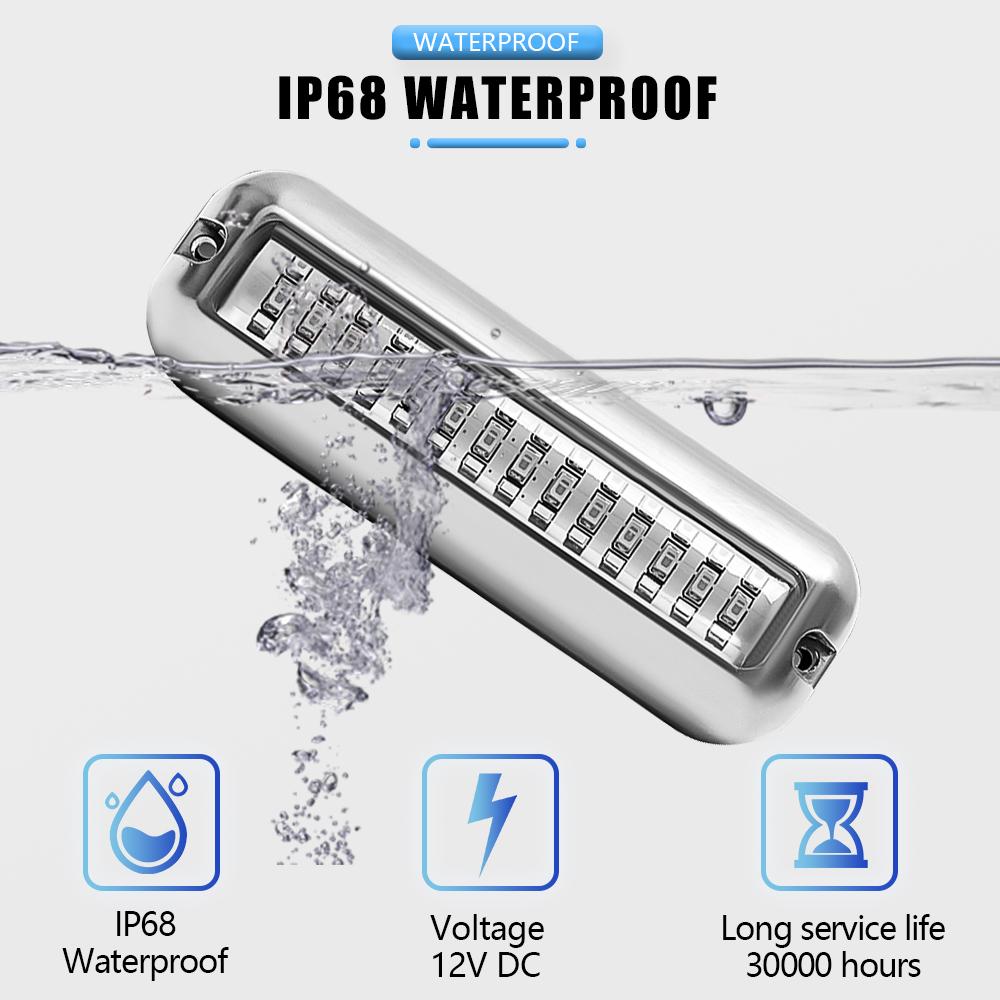 2ks 5palcové podvodní světlo jachet 42 LED navigační světlo pro nákladní loď Záďová kotvová lampa Signál pro plavbu námořních lodí