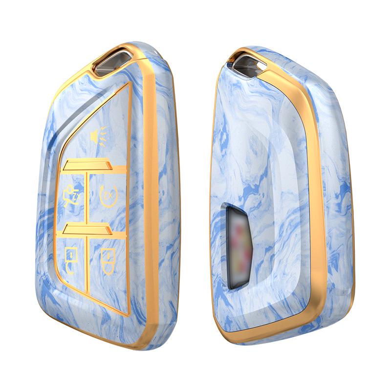 Cadillac Schlüsselhülle TPU Schutzhülle für CT5/CT6/XT4 - Weichgummi Vollschutz