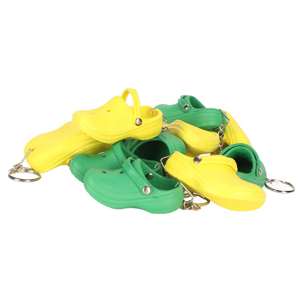 10pcs Mini Slipper Keychain Cute Silicone Slipper Keychain Adorable Little Shoes Keychain for Car