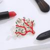 Chinese Style Original Retro Atmosphere Realistic Oil Drop Pearl Plum Blossom Branch Brooch Brooch Female Long-Lasting Color Exquisite Brooch BFF Gift