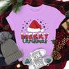 Christmas Print T-Shirt Summer Casual Graphic T Shirt Women Short Sleeve Christmas T Shirts Round Neck Shirts