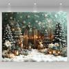 Vánoční večírek Zasněžená zimní lesní dekorace Pozadí Zimní pozadí Dekorace pro fotoateliér Fotokoutek Vánoční večírek