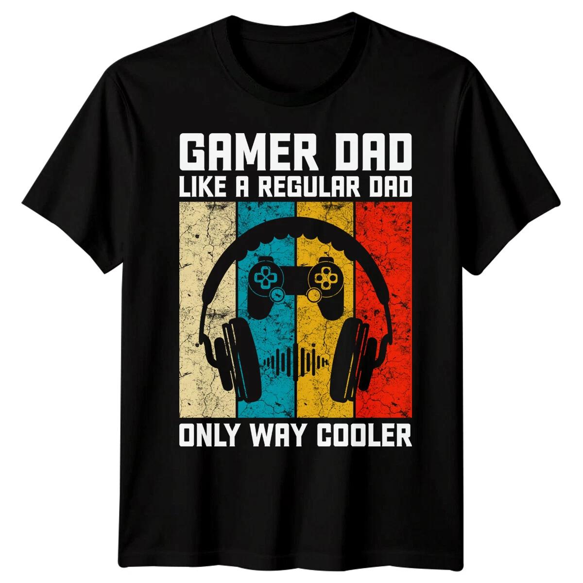 

Mens Gamer Like A Regular Dad Only Way Cooler Funny Fathers Day T-Shirt Tee #FD S
