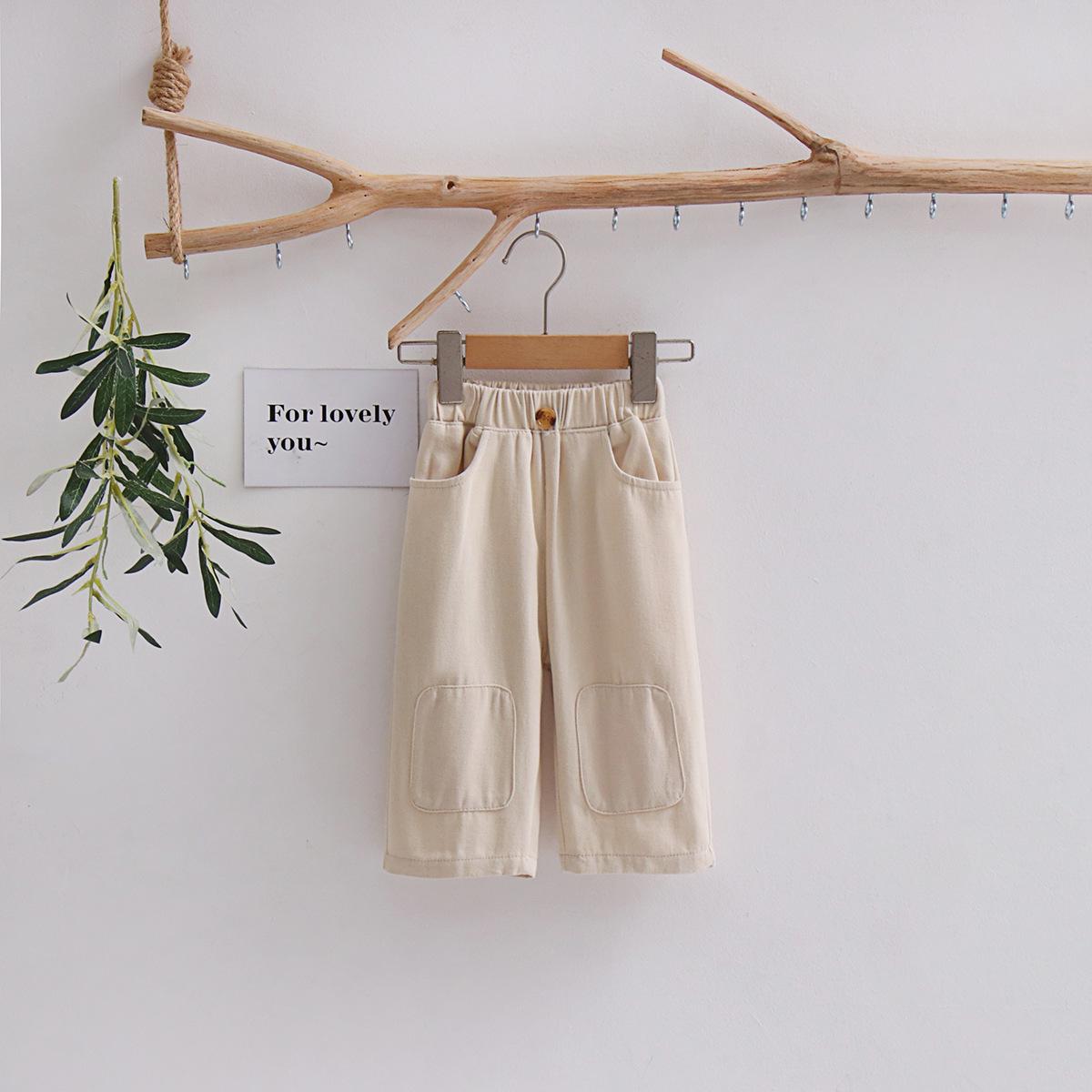 

Детские брюки из чистого хлопка в корейском стиле 2025 - Мягкие, дышащие, универсальные комбинезоны 110 cm