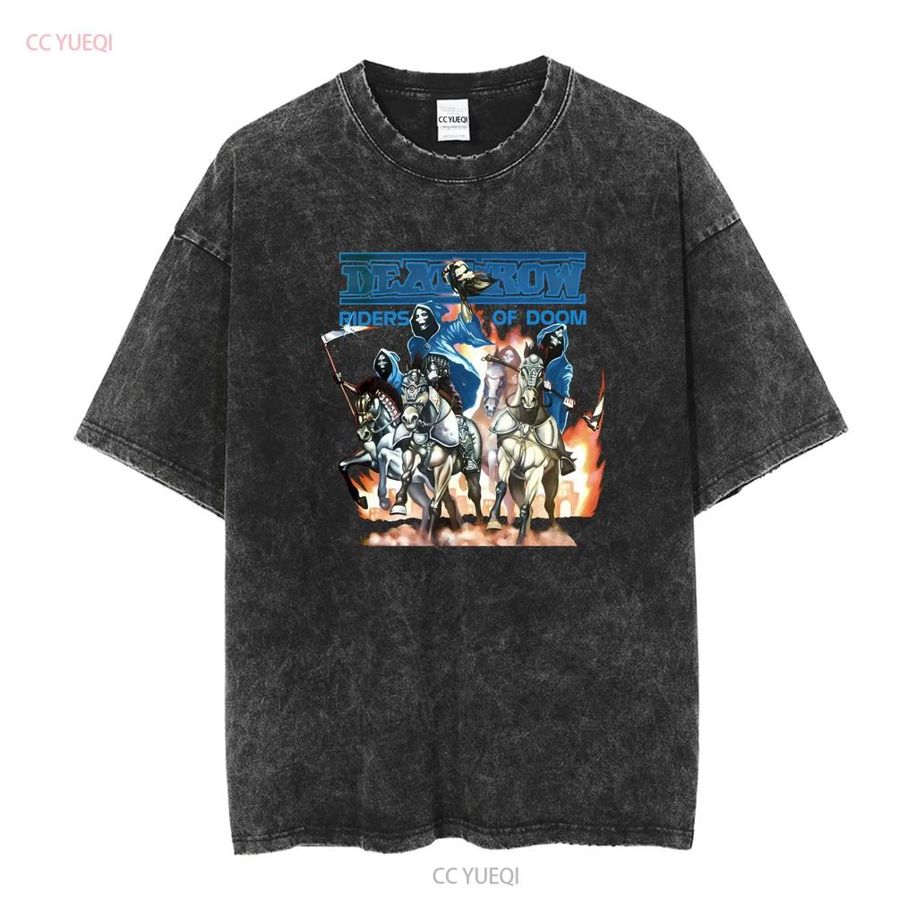 Vtg Deathrow Band Heavy Cotton Black All Size T Shirt MM685 long sleeves vintage Washed designer clothes fashion graphic