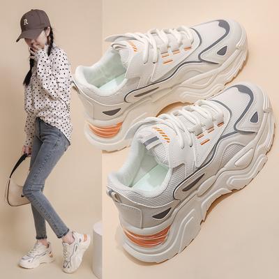 Korean Version of Daddy Shoes Women's Spring New Trendy Thick Bottom Increased Breathable Casual Sports Women's Shoes