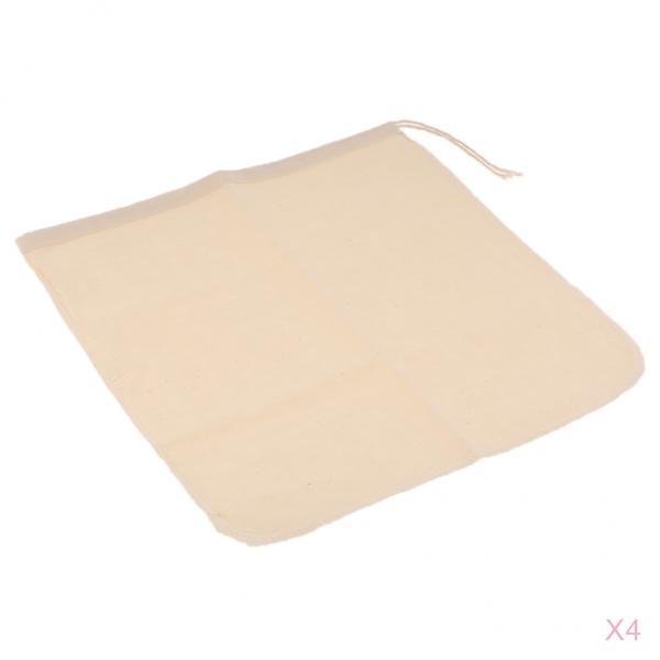 4Pcs 30x30cm Juice Reusable Mesh Strainer Filter Bag Multiple Usage