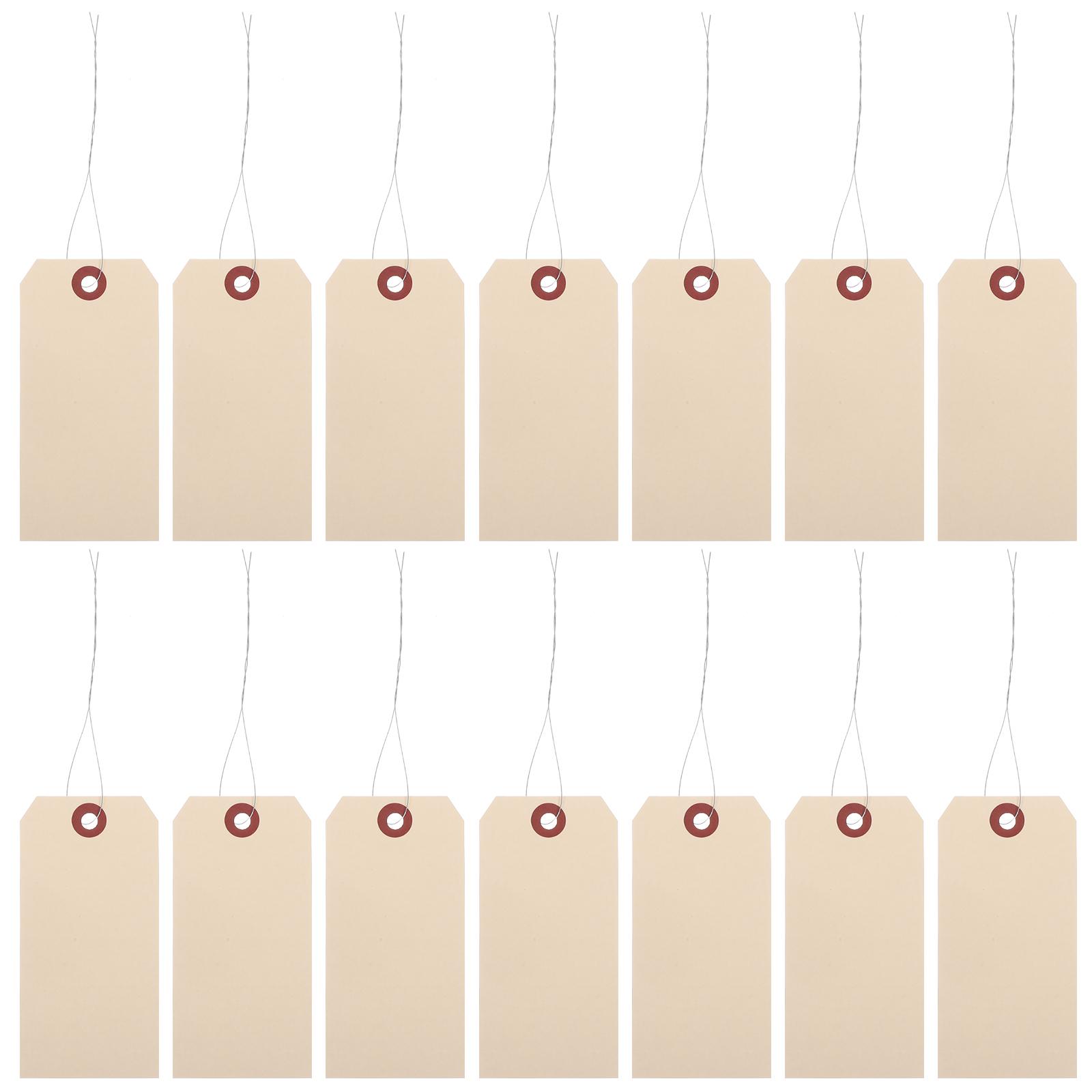 100 pcs Shipping Tags Packaging Wired Tags Manila Wire Tags Blank Tags with Iron Wires manila tags manila wired tags бежевый