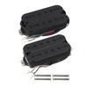 FLEOR 2pcs Alnico 5 Humbucker Pickup Double Coil Electric Guitar Neck Bridge Pickup Set- Adjustable Pole Pieces