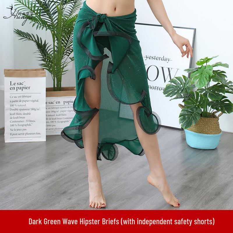 Huayu Belly Dance Practice Set: Hip Scarf Skirt for Women - Spring/Summer
