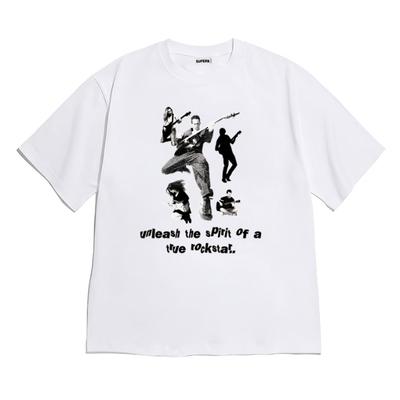 8Tonteuleogkeiseu [Short Sleeve T-Shirt Guitar Playing] Unisex Oversized Fit
