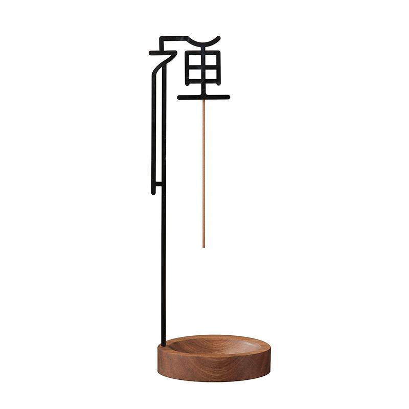 Chinese Zen Incense Holder for Sticks Upside Down Incense Burner with Wooden Ash Catcher Buddhism Supplies Home Decor