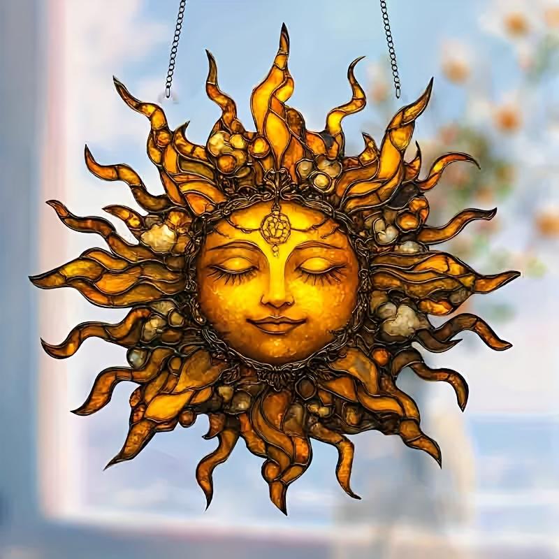 

1 шт. Подвесное украшение Богиня Солнца , Подвеска, Музыка ветра, Ловец солнца, Украшение для окна дома, Декор для сада, Декор для интерьера автомобиля