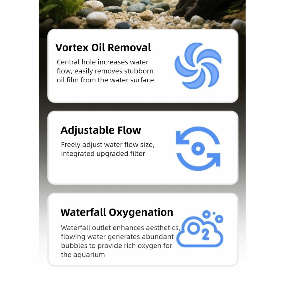 3-Stage Filtration Aquarium Filter Adjustable Flow Fish Filters for Aquariums Fish Tank Filters