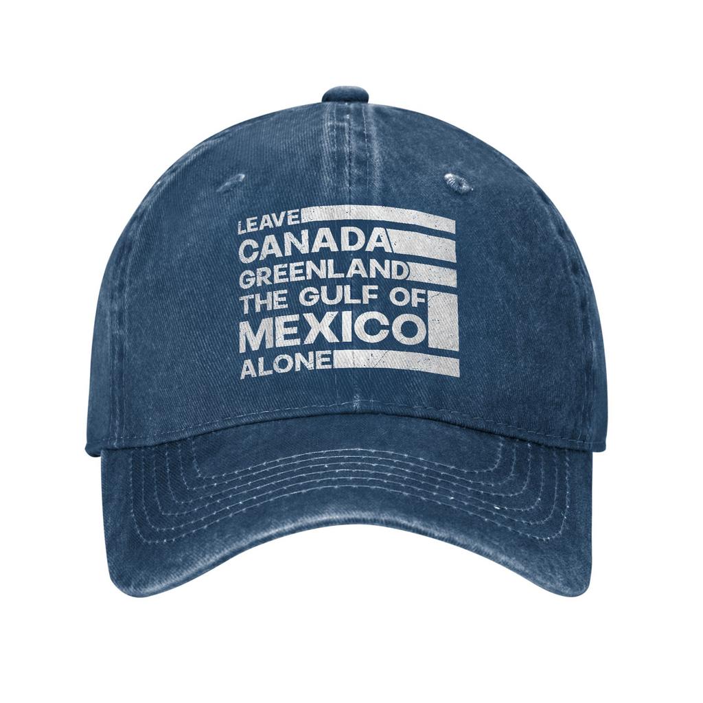 Leave Canada Greenland Gulf of Mexico Alone Baseball Caps Distressed USA Snapback Cap Outdoor Travel Adjustable Hat
