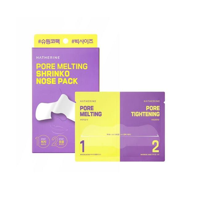 HATHERINE - Pore Melting Shrinko Nose Pack 4 packs