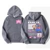 Sängerin Emilia Mernes MP3 Tour Grafik-Hoodies Herren Damen Kleidung Mode Ästhetische Sweatshirts Hip Hop Lässig Gemütlicher Fleece-Hoodie