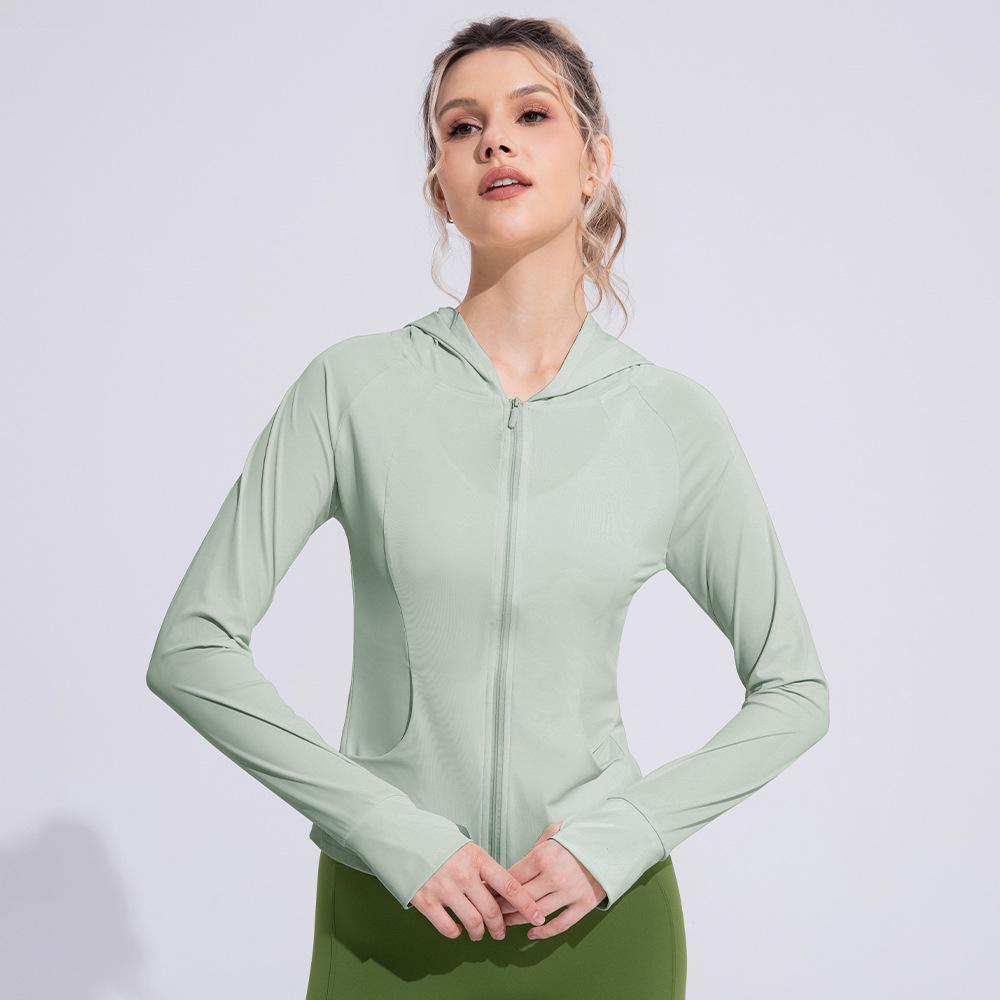Women's UV Protection Cooling Ice Silk Sports Jacket - Slim, Breathable, Long Sleeve for Summer Running