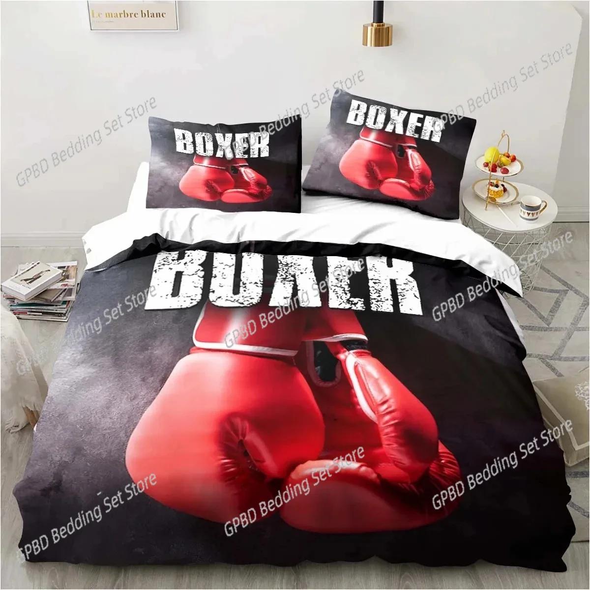 

Comforter 3D Print Boxing Gloves Boxer Fighting Bedding Set Bedroom Soft Modern S Comefortable Comforter (quilt)-EU Single(135*200cm)3pcs