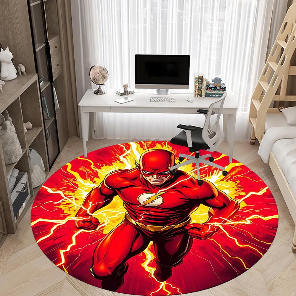 1pc Flash Speedster Office Round Area Rug, Under Office Chairs Bedroom Living Room Home Decor, Room Deco, Available in Various Sizes