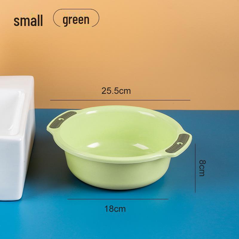Large Capacity Double-Ear Plastic Basin for Household Use, Ideal for Washing Vegetables, Footbaths, and Storage