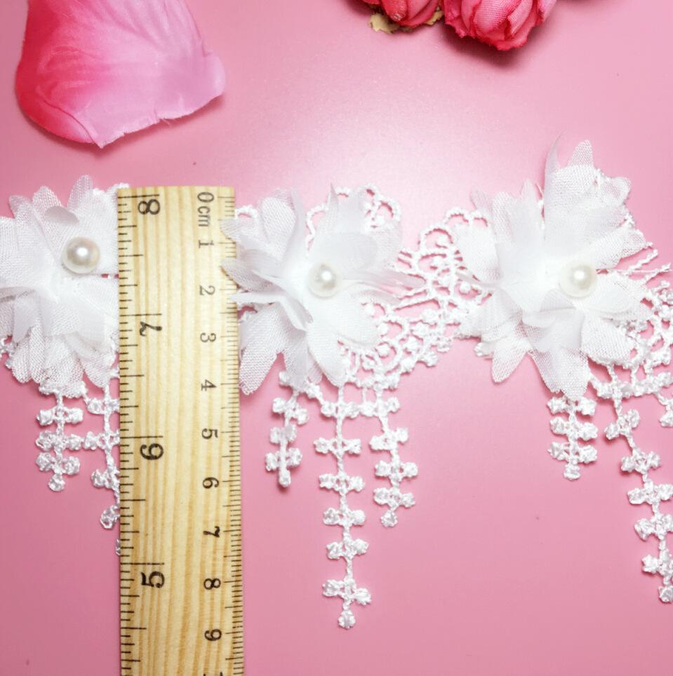 Polyester Light Water-Soluble Barcode Chiffon Burnt Flower Beads Flower, Corn Whisker Fringed Lace, Children'S Clothing Women'S Jewelry Diy