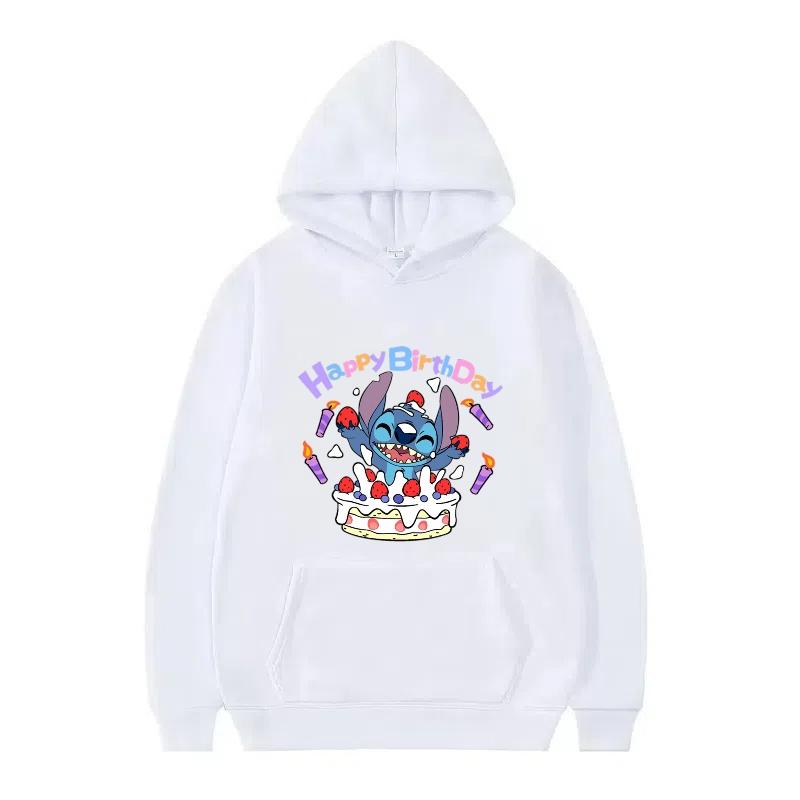 Disney Stitch Pattern Women Hoodies Fashion Sporty Y2k Loose Grey Tops Clothing Pullovers Ladies Cheap Hoodies Sweatshirts