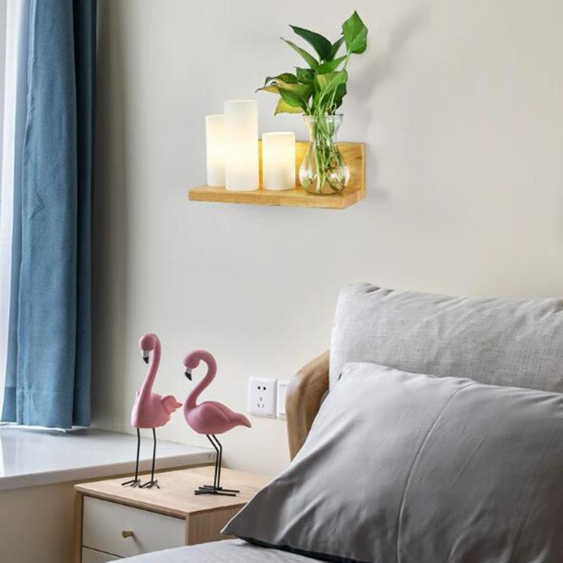 Simple Modern Sconce Wall Light Nordic Living Bedroom Foyer Reading Wood Lighting Bedside Aisle Home Indoor Background Wall Lamp