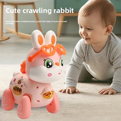 Cute and Fun Electric Toys,crawling Light and Music,adorable Rabbit Baby Toys, Early Education Intelligence Toys, Baby Toy Gifts