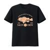 Salty Crew Herren T-Shirt Klein Schwarz 100% Baumwolle Großer Fisch Wracks Riffe Felsen Versunken Schwimmen Design vintage Gewaschen Stilvoll Leicht