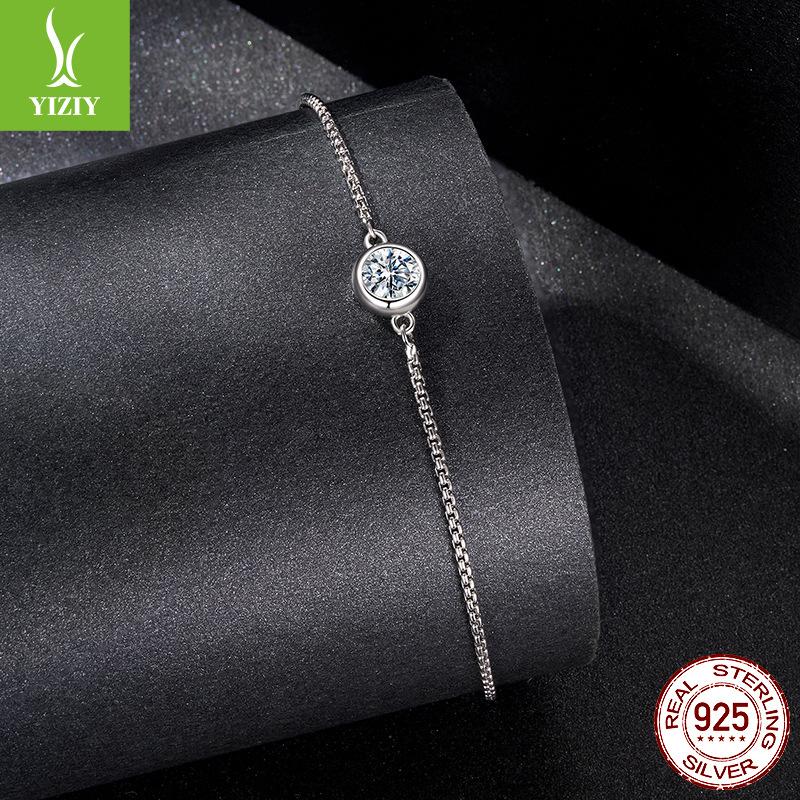 D Color Bright Classic Moissanite Bracelet Women'S Elegant Luxury S925 Sterling Silver Bracelet Jewelry