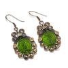 Moldavite Earrings, 999 Copper Wire Wrapped Gemstone Jewelry, Handmade Earrings For Mother Day