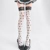 Süße Gepunktete Overknee-Socken Damen Hoher Bund Spitzenbesatz Dehnbar Lange Strümpfe Atmungsaktiv Sexy Dünne Lange Schlauchsocken Täglich
