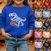 Kids Halloween Printed Sweatshirt Casual Loose Fit Long Sleeve Pullover for Halloween Party