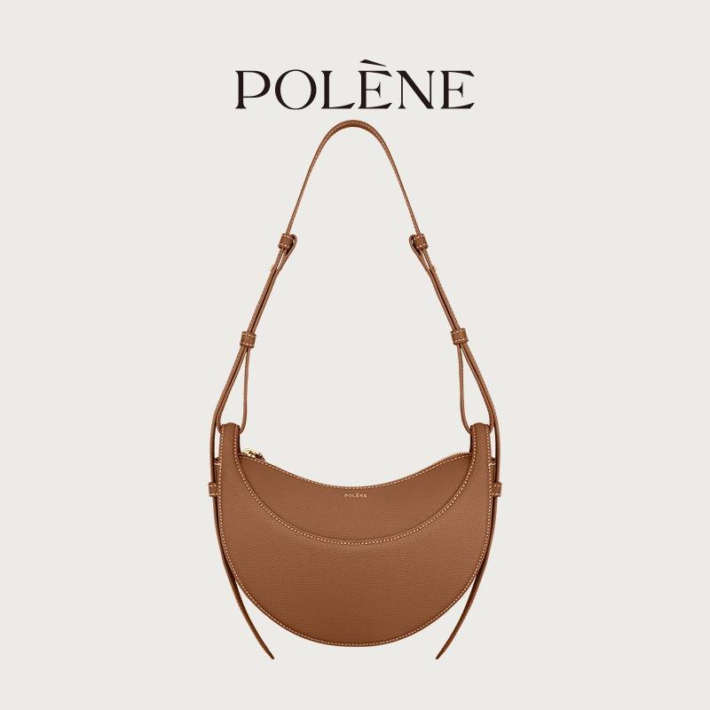 

French niche design bag single shoulder messenger bag women s lychee pattern crescent bag underarm bag saddle bag