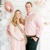 Welcome baby party tin chest flower shoulder strap silk satin set mom dad to be linen strap for baby shower