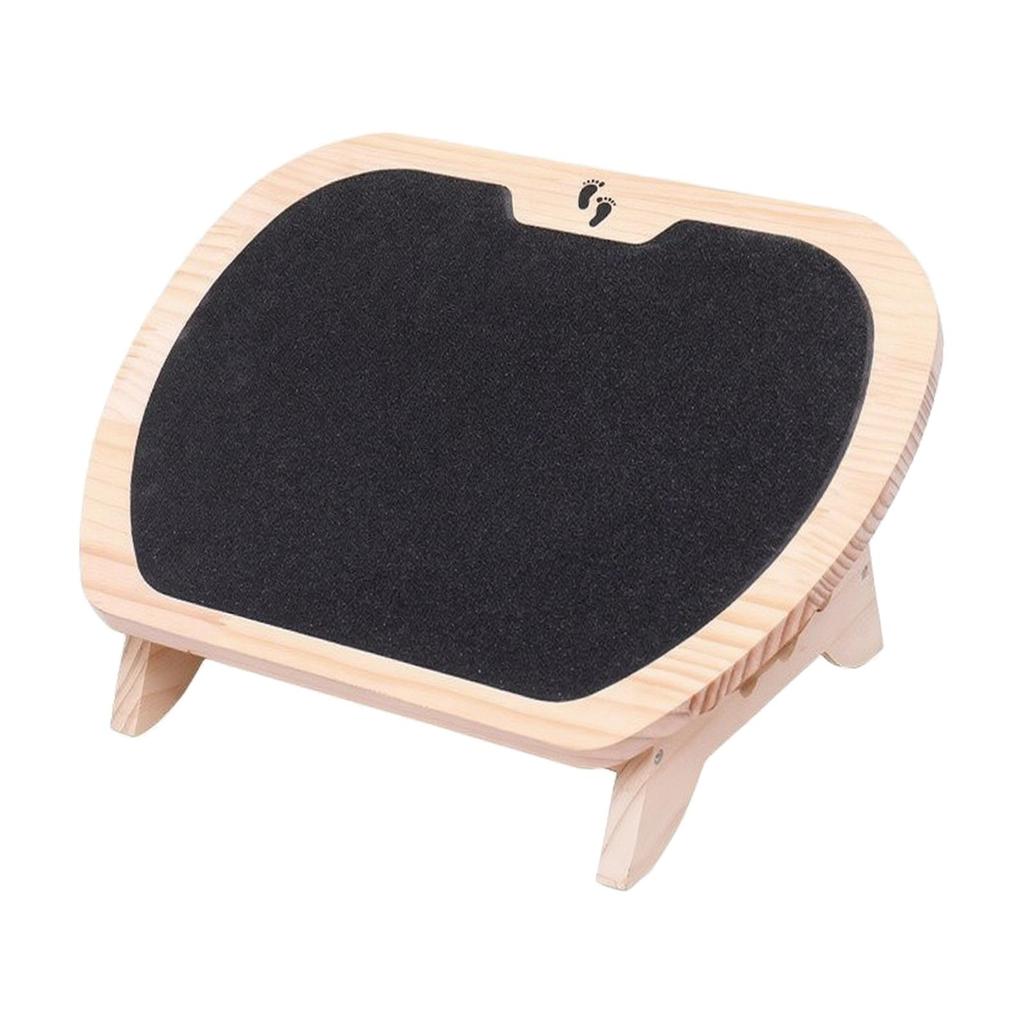 Wooden Footrest Stool Sturdy Adjustable Foot Ergonomic Sloped with NonSlip Pad
