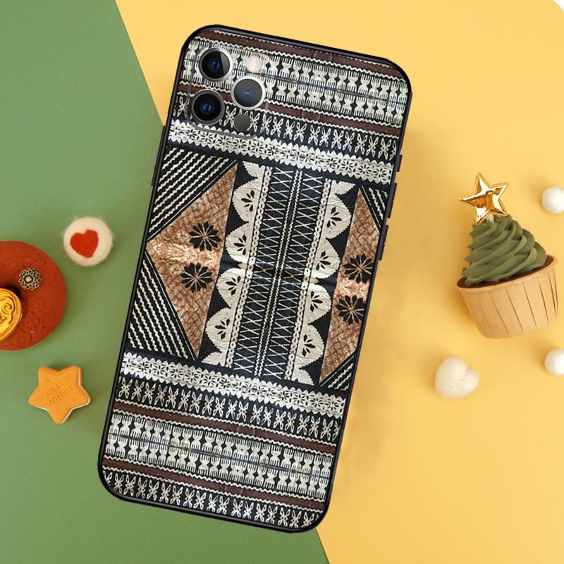 Fijian Masi Tapa Phone Case For iPhone 17 17Air 16 16E 15 14 13 12 11 Pro Max 12 13 Mini Shockproof Cover
