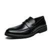 Leather Shoes Men's Four Seasons One Pedal Retro British Foot Cover Round Head Loafers Breathable Lazy Casual Shoes