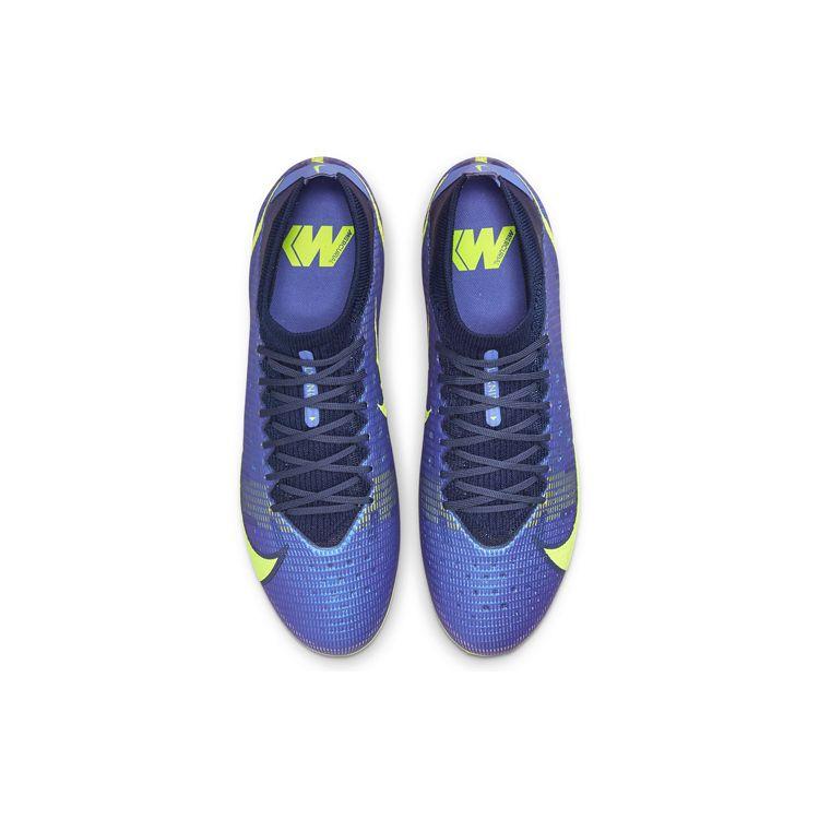 Nike Mercurial Vapor 14 Round Toe Lace-Up AG (Rubber Short Studs) Artificial Grass PU Leather Fitting Soccer Shoes Men Soccer Shoes Blue CV0990-574
