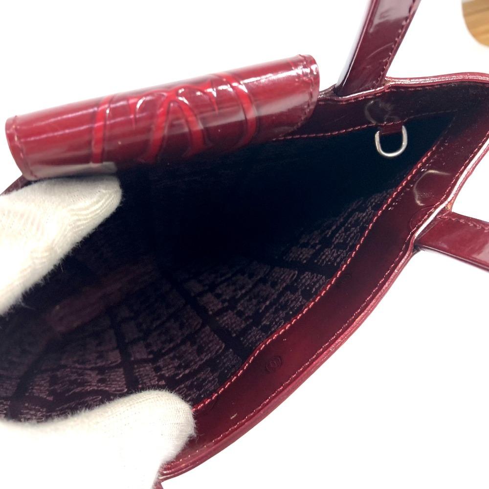CARTIER Happy birthday logo Bag Tote Bag Hand Bag Leather Red