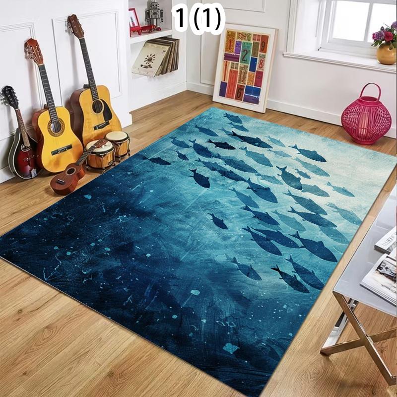 Carp Carp Carpet Vortex Fish Carpet Deep Sea Golden Fish Carpet Door Mat Room Living Room Bedroom Decoration Rug Carpet