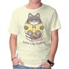 Unisex Crew Neck T-Shirt Feline Like Reading Graphic Short Sleeve Casual Tee