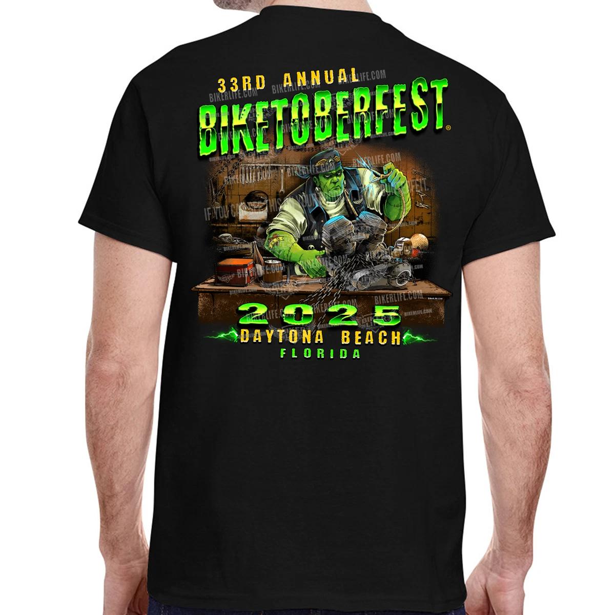 T-Shirt 2025 Biketoberfest Daytona Beach Frankenstein XXL