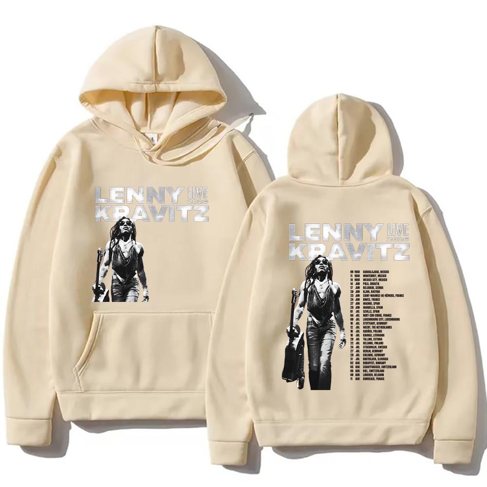 Lenny Kravitz Live 2026 Grafik Streetwear Herren High Street Sweatshirt Mode Damen Langarmtops Punk Musik Kleidung Pullover