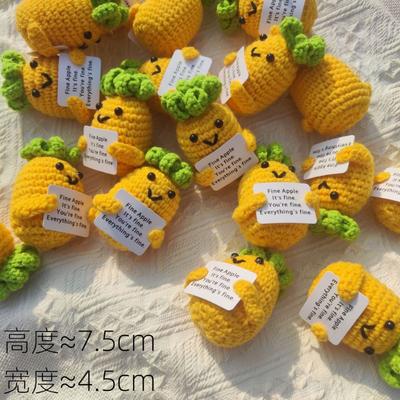 Potato Wool Broccoli Carrot Eggplant Crocheted Pineapple Positive Energy Wool Doll Finished Crocheted