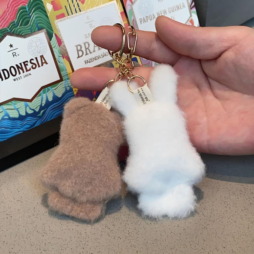 Embroidered Miffy Pendant Key Ring Backpack Ornament Cute Cartoon Portable Decor Trendy Accessory and Sweet Student Gifts Toys