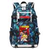 Zaino da Studente con Stampa Anime Motosega Grande Capacità Borsa Scolastica Casual per Bambini Adolescenti