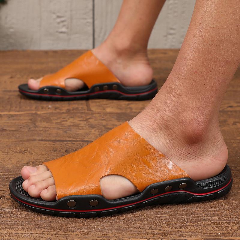 20252025 Single Travel Outdoor Summer Men's Shoes One-word Slippers Beach Cool Large Size