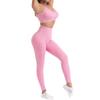 Seamless Yoga Suit With Gathered Shoulders, Threaded High Waist, Water Washing Set, Sports And Fitness Yoga Set For Women